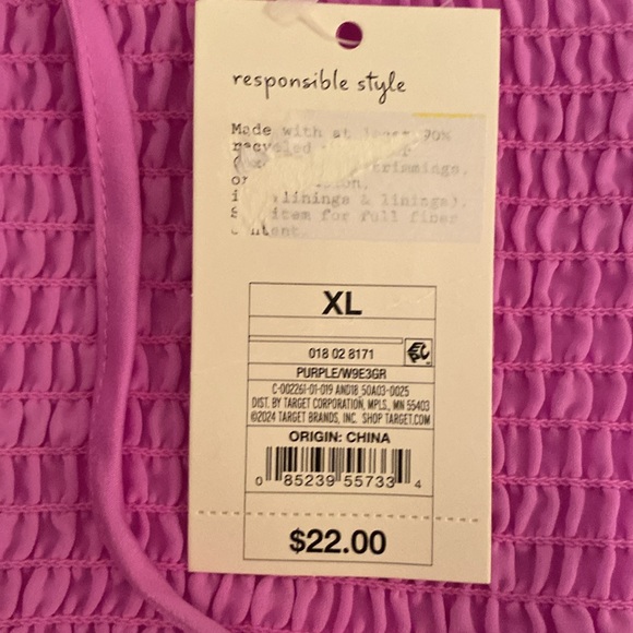 A New Day Purple Smocked Crop Camisole… - Picture 5 of 5
